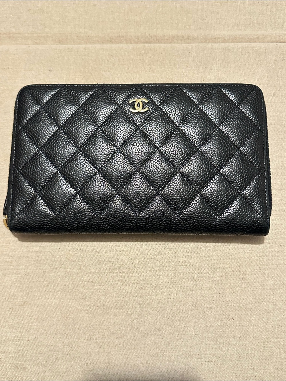 CHANEL | Wallet | Chanel Caviar Quilted Large Zip Around Organizer Wallet Black